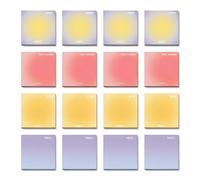 16 Packs 800 Sheets Pop Up Sticky Notes, 3x3 Inch Gradient Multicolor Super Sticky Self-Stick Refill Pads, Easy to Mail Compact Paper for Home Office Notebook School Supplies Accessories