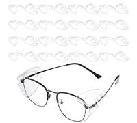 16 Pairs Clear Side Shields for Glasses, Universal Fit, Soft TPU Material, Easy Clip-On, Ideal for Outdoor Activities & Science Experiments