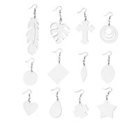 16 Pairs Sublimation Earring Blanks Kit Heat Transfer Jewelry Material for DIY Crafting Women Earrings Making