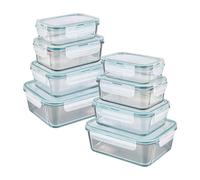 16-Pc GOURMETmaxx Glass Storage Containers Set Klick-It Oven Safe