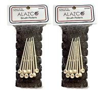 16 pc Vintage Style Hair Roller Mini Small Brush Rollers Mesh Curlers Bristles 2"x 1/2" Flexible Locking Pins Small Curls Short Hair