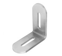 16 PCS 2" x 2" x 15/16" Adjustable L-Shape Corner Brace, Stainless Steel Slotted Right Angle Brackets Support Shelf Bracket, 2.7mm Thickness