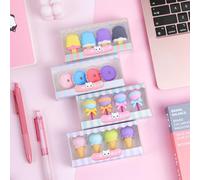 16 Pcs 3D Cute Mini Ice Cream Donut Take Apart Erasers, Cool Fun Puzzle Desk Pet Erasers