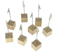 16 PCS Alligator Clips with Wooden Base,Crocodile Memo Clip for Craft Photo Card (3cm)