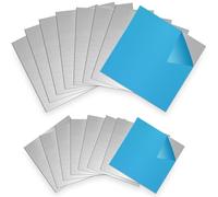 16 Pcs Aluminium Sheet Plate, 100*100*1mm, 150*150*0.5mm Silver Aluminium Practice Sheets with Protective Foil, Heat Rectangle for for Model Making, DIY, Project Planning, Handicrafts, Heat Treatable