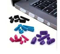 16 PCS Anti-dust Plugs Computer Port Dust Plugs for Desktop Laptop Notebook,Dust Plug Set for Type C/USB C,HDMI,RJ45,SD Card, Headphone Ports, USB Type-C Dust Stopper, Audio Plug-DO NOT Fit MacBook