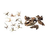 16 Pcs Aquarium Fish Tank Decoration Fish Tank Cave Hideout Driftwood Brown & Wood Color