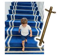 16 Pcs Brass Stair Rods for Carpet Runners - Non-Slip Staircase Rug Rods with Brackets Hardware Kit for Secure Installation (5pcs, 56cm/22in)