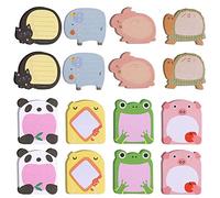 16 Pcs Cartoon Sticky Notes - Cute Animals Shaped Sticky Notes for Students, Home, Office & Gifts