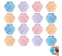 16 PCS Cat Paw Squishy, A Bunch of Mini Squishy Paws in Random Colors, Perfect for Squishy Enthusiasts and Cat Lovers Alike