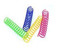 16 Pcs Cat Spring Toys Colorful Creative for Kittens BPA Free Durable Heavy Plastic Interactive to Kill Time and Keep Fit Swatting Biting Hunting Kitten Toys, Multicolour