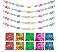 16 Pcs Christmas Ceiling Decorations, 2.8m / 9ft Colourfull Ceiling Hanging Decorations, Foil Garland Decorations Ceiling for Christmas New Year Holiday Party Supplies