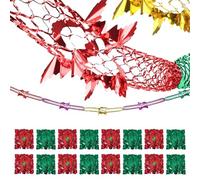 16 Pcs Christmas Ceiling Decorations, 9ft Christmas Foil Garland, Festive Hanging Tinsel Swirl Decorations for Xmas New Year Party