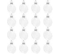 16 PCS Clear Fillable Discs, 3.15 Inch DIY Clear Plastic Flat Ornaments, Clear Plastic Fillable Ornament Ball for DIY Craft Projects, Wedding, Christmas, Party, Home Decor