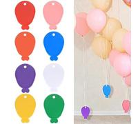 16 Pcs Colorful Balloon Weights, Plastic Balloon Shaped Weights, Reusable Helium Balloon Pendants for Helium Balloons,Parties and Celebrations Decoration- 8 Colors