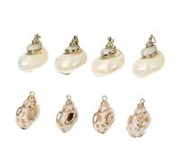 16 Pcs Conch Pendant Accessories Ring Charms Pendants Marine Ornament Crystals Necklace Pendent Labret Jewelry Hawaiian Decor Earrings Alloy Material Shell