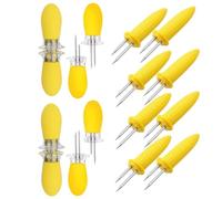16 Pcs Corn on The Cob Holders, Corn on The Cob Skewers, Corn on Cob Holders, Cob Skewers Set, Sweetcorn Forks for Grilling and Eating, Durable and Safe
