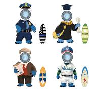 16 Pcs Cruise Door Magnet Decorations, Cartoon Magnetic Sticker, Jigsaw Puzzle Decoration, for Refrigerator, Cruise ship, Car, Whiteboard, DIY Party Decorations Reusable