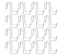 16 Pcs Cubicle Hooks, Over Partition Coat Hooks for Office Divider Panels and Cubicle Walls, Stainless Steel Office Partition Hooks, 2.8 x 2.8 x 1.7 in, Space Saving, Silver, Easy to Hang