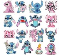 16 PCS Cute Cartoon Embroidered Iron On Patches Sew On Iron On Applique Embroidered Patches for Backpacks Bags Hats Dress Jacket DIY Craft Anime Clothing Decoration