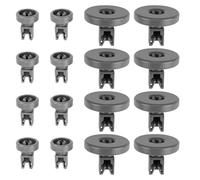 16 Pcs Dishwasher Wheel for Upper and Lower Basket 40mm for AEG Favorit | for Privileg Zanussi Juno Electrolux Tricity Bendix Dishwasher Cutlery Basket Rollers 50286965004 Roller Runner Clip Axle