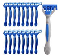 16 Pcs Disposable Razors for Men Bulk 5-blade Disposable Razors Men's Razor Comfort Head Long-blade Sensitive Skin Razor for Hotel Travel Spa Gift (24)