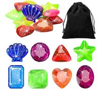 16 Pcs Diving Gems Bath Toys Pool Sinking Diving Toys Crystals Summer Underwater Diamond for Kids Underwater Gemstone Swimming Training Gift Water Pool Games