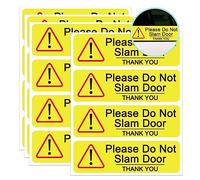 16 Pcs Do Not Slam The Door Stickers 1.5 x5 Inch Self Adhesive Car Door Decals - Close Door Gently Window Decals for Rental Vehicles,Car Exterior,Doors,Windows