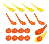 16 Pcs Egg and Spoon Race Game, Halloween Game for Kids, Halloween Fall Harvest Party Garden School Sports Day Includes 8 Plastic Spoons & 8 Autumn Pumpkins, Classic Outdoor Carnivals for Kids Adults