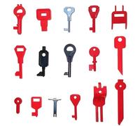 16 Pcs Engineers Call Poin Fire Alarm Test Key Kit,Fire Key Compatible with KAC, Fulleon, Gent, Apollo, Menvier, Fike, STI, CQR etc