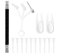 16 Pcs Exercise Ball Plug Replacement Kit Exercise Ball Pump Yoga Ball Pump Air Stopper Plug Pin Adapter Kit with Needle for Volleyball Soccer Basketball Fitness Exercise Ball Inflatable Bed