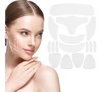 16 Pcs Face Smoothing Patches, Reusable Anti-Wrinkle Patches for Face, Soft and Skin-Friendly and Washable Design for Forehead, Eyes, Cheeks, Mouth and Chest