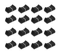 16 Pcs Fader Caps, 24x12x11mm Console Mixer Slider Fader Knobs Replacement, Fader/Slider Control Knobs for Audio Mixer, Black