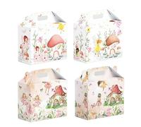 16 Pcs Fairy Party Favor Boxes - Flower Fairy Party Gift Paper Boxes, Floral Fairies Themed Decorations for Birthday Presents Decorations Supplies
