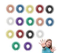 16 PCS Fidget Ring Kids, Sensory Rings, Stress Ring, Acupuncture Ring, Acupressure Rings, Spiky Sensory Finger Rings, Silent Anxiety and Stress Relief Fidget Ring Set for Teens, Adults(8 Colours)