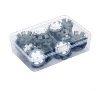 16 Pcs For Golf Shoe Spikes Replacement for Fast Twist 3.0, Rubber For Golf Cleats with 8 Points for Enhanced Traction, Anti-Slip Spike Set for Men's For Golf Shoes,(Grey-White)