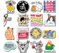 16 PCS Funny Fridge Magnets - Funny Magnets for Adults with Hilarious Memes, Cute Animals, and Witty Words for Home/Office, Ideal Refrigerator & Cabinet Decor, Great Gifting Ideas