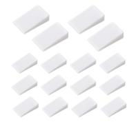16 PCS Furniture Levellers Wedges for Levelling Pads Furniture Wedges Stackable Fence Wedges Waterproof Non-Slip,for Leveling Tables Chair Fridge Cabinets Indoor and Outdoor Use white