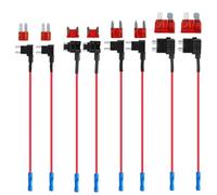 16 Pcs Fuse Taps Set, Small Mini Adding a Circuit Adapter Car Fuse Tap Kit, Low Profile Tap Adapter Piggy Back Blade Fuses Holder for Trucks Cars Boats (Medium Small Micro Mini)