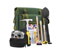16 PCS Geology Rock Pick Hammer Kit, 22oz Hammer & 3 PCS Digging Chisels Set for Rock Hounding, Gold Mining & Prospecting Equipment Tool Gear Shovel Musette Backpack,Magnifying Glass, Goggles,Whistle