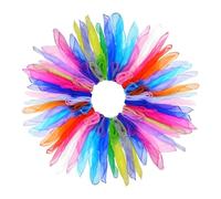 16 Pcs Gradient Color Dance Scarves ( 60 x 60 cm), Square Juggling Magic Tricks Performance Props Accessories Silk Scarf, Movement Rhythm Band Sensory Scarves