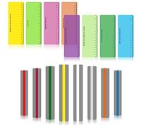 16 PCS Guided Reading Highlight Strips Dyslexia Overlays Aids for Children, Dyslexia Overlay Ruler Reading Rulers Colored Reading Tracking Rulers for Visual Stress and Dyslexia (8pcsA+8pcsD)