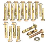 16 Pcs Heavy Duty Expansion Bolts Plasterboard Fixings Anchor Bolts, M6/M8/M10 Hexagonal Outer Expansion Screws for Concrete, Brick, Masonry Wall Anchor & Fixings(M6*50 / M18*80mm / M10*80mm)