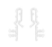 16 Pcs Hidden Blind Clips 2 inch Hidden Channel Valance Clips Clear Plastic Valance Retainer Clips for Home Window Blinds