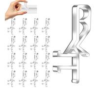 16 Pcs Hidden Channel Valance Clips, 1-7/8inch Clear Blinds Clips for Valance, Blind Valances Clip Replacement for Faux and Real Wood Window Blinds for Valances with a Groove in The Back