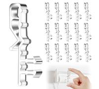 16 PCS Hidden Channel Valance Clips, 2-1/8 Inch Clear Plastic Blind Clips for Window Valance with Groove, Blinds Clip Replacement