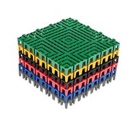 16 Pcs Interlocking Modular Floor Tiles Drainage Mats for Indoor & Outdoor Use Ideal for Bathrooms Garages Sports Fields Green Color Easy Assembly