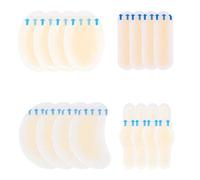 16 PCS Invisible Blister Plasters for feet, Blister Gel Pads Hydrocolloid Bandages Protector Gel Dressing Waterproof Blister Guard Prevention Patches Hydro Seal Band Aid for Heel Toes 4 Mixed Sizes