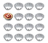 16 Pcs Large Ensaymada Mold, 4.5 in Filipino Baking Pan Set for Bibingka | Round Cake Pan With Waves, Reliable Material, Unique Design