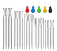 16 PCS Large Eye Blunt Needles, Darning Needle, Darning Needles for Wool,Crochet Needles, Wool Needles for Sewing Up Knitting for Crochet DIY Crafts (30 PCS Large Eye Blunt Darning Needles 2)